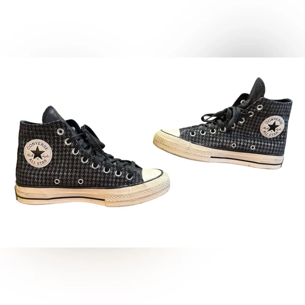 Converse Chuck 70 High Houndstooth Shine Sneakers Women’s Size 8.5 - Picture 5 of 8